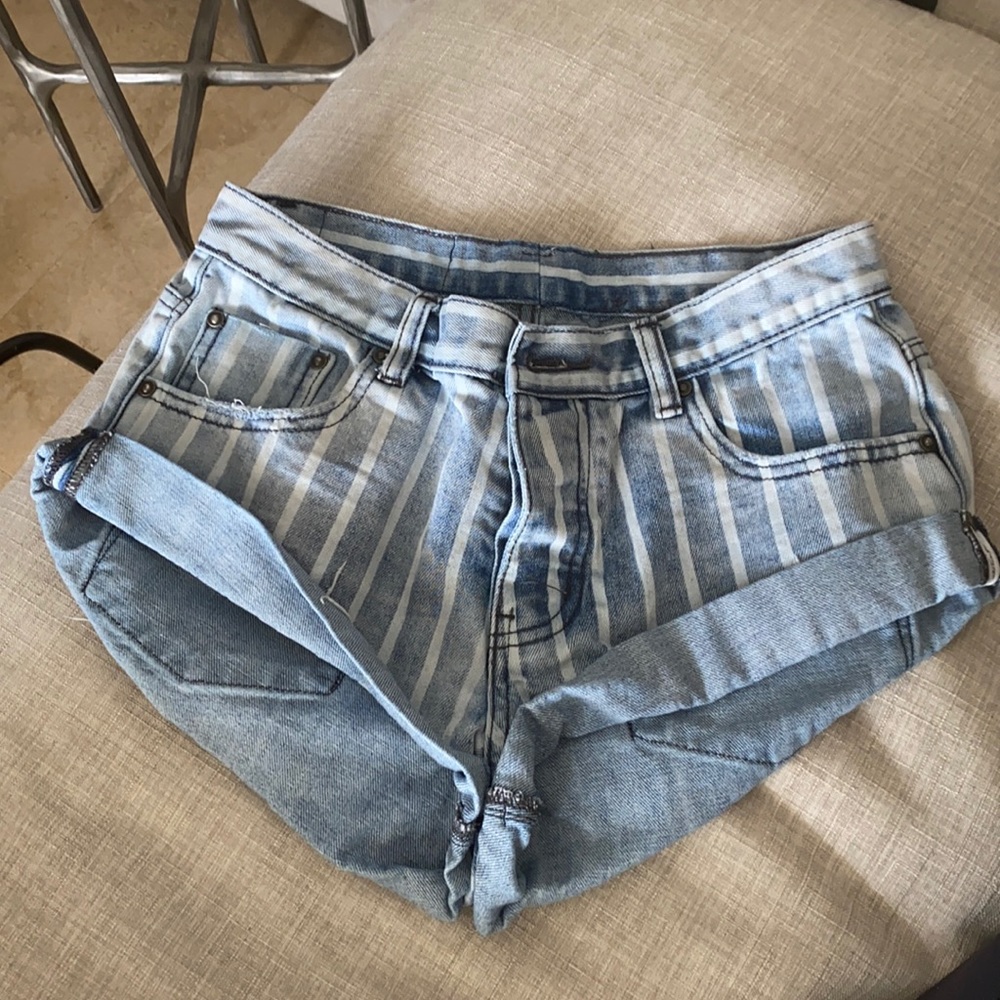 Pinstriped one teaspoon bandit shorts